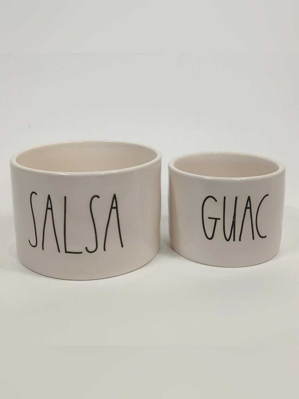 Rae Dunn by Magenta Ceramic‎ Salsa & Guacamole Bowls in Cream - Set of 2